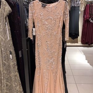 Pisarro Nights Blush Sequined Dress Size 4